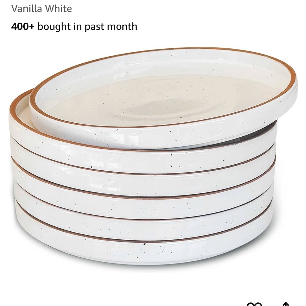 6Pc ceramic 8in plates NWT